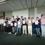 Urkunden für die Schüler des RSN-IoT-Workshops in Siegburg